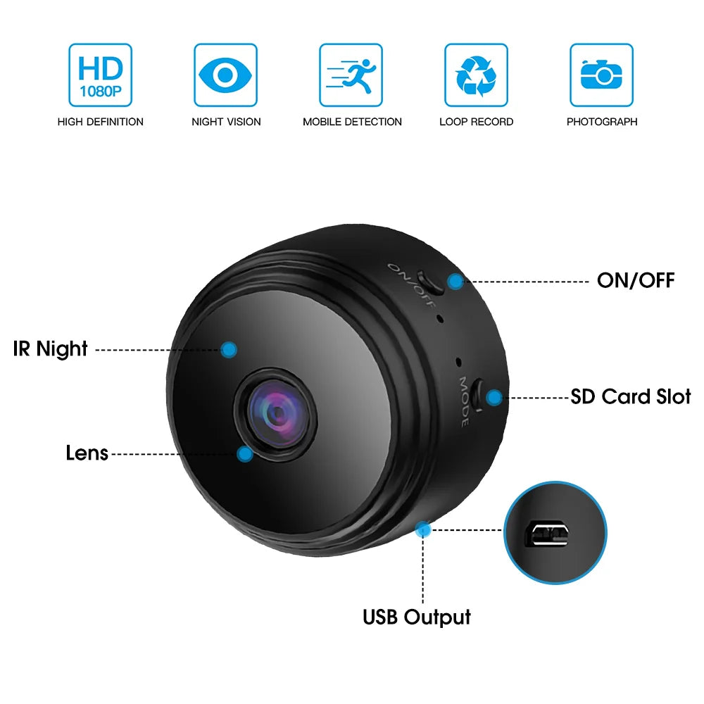 | 1080P HD drahtlose Nachtsicht Wifi Kamera