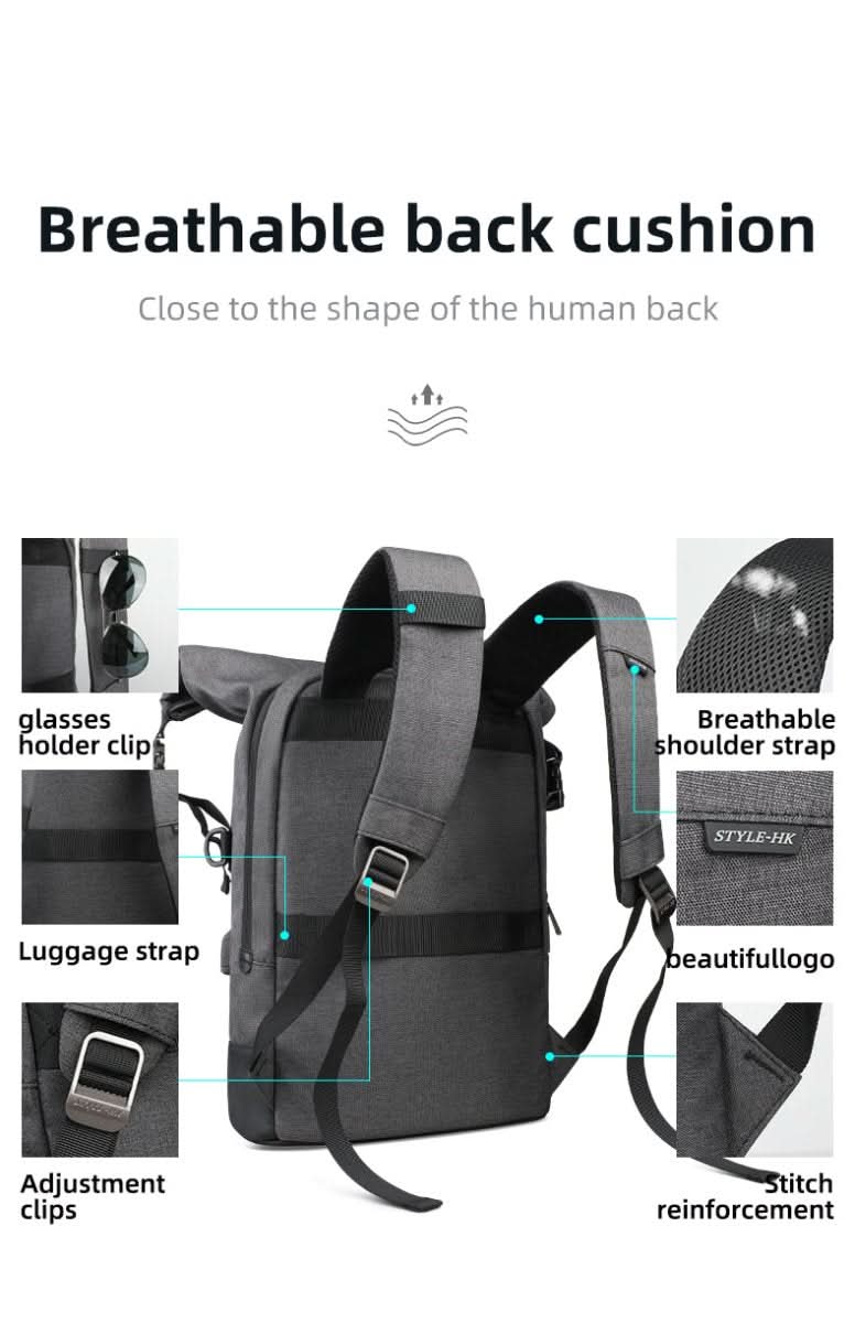 | Multifunktionaler Rucksack für draußen mit USB-Anschluss