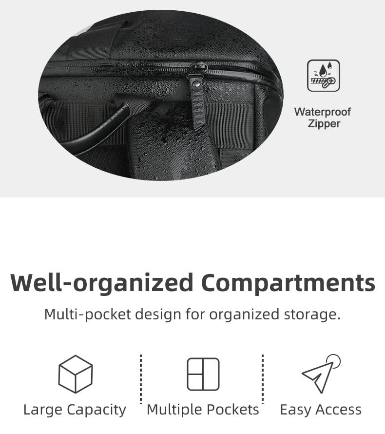 | Erweiterbarer Outdoor-Rucksack mit großem Volumen & Laptopfach