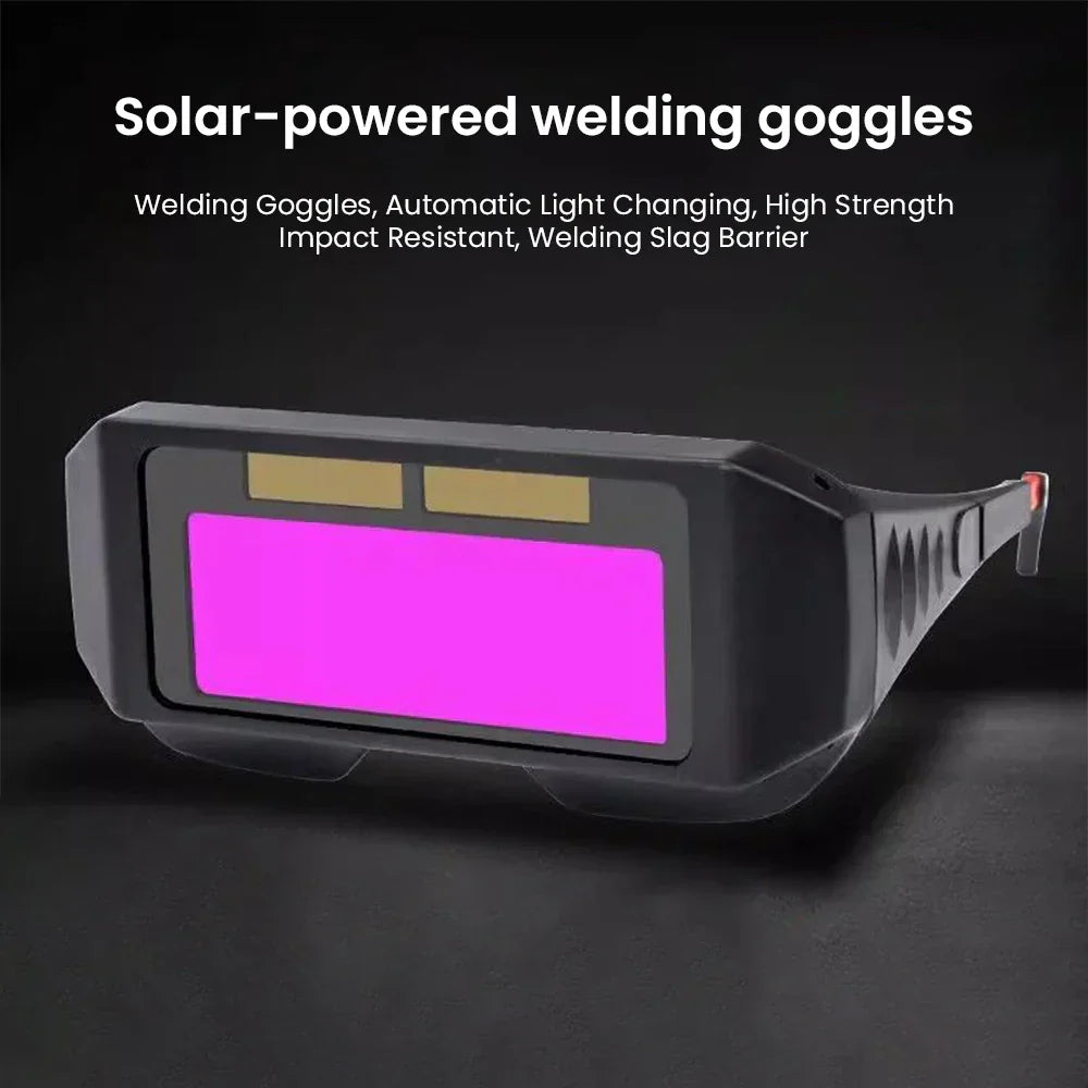 | Solar-powered welding goggles