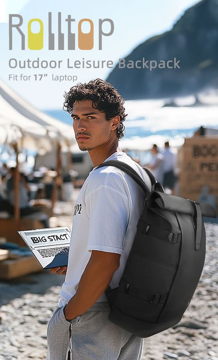 | Erweiterbarer Outdoor-Rucksack mit großem Volumen & Laptopfach