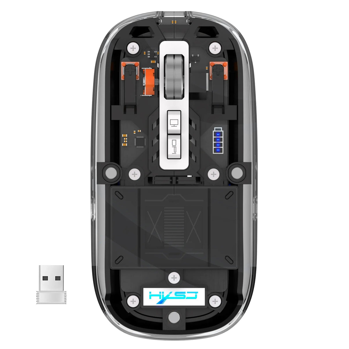 | Transparente kabellose Bluetooth-Maus