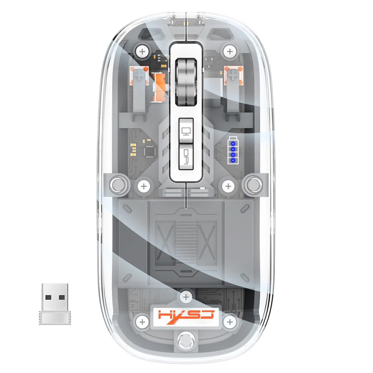 | Transparente kabellose Bluetooth-Maus