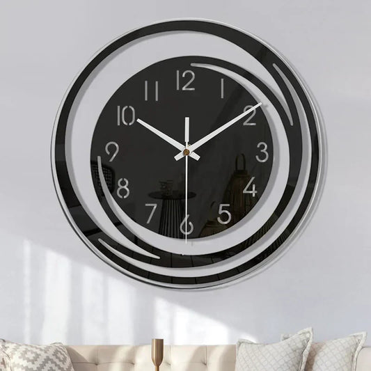 Moderne Schwarze Wanduhr aus Acryl - ScandiTime