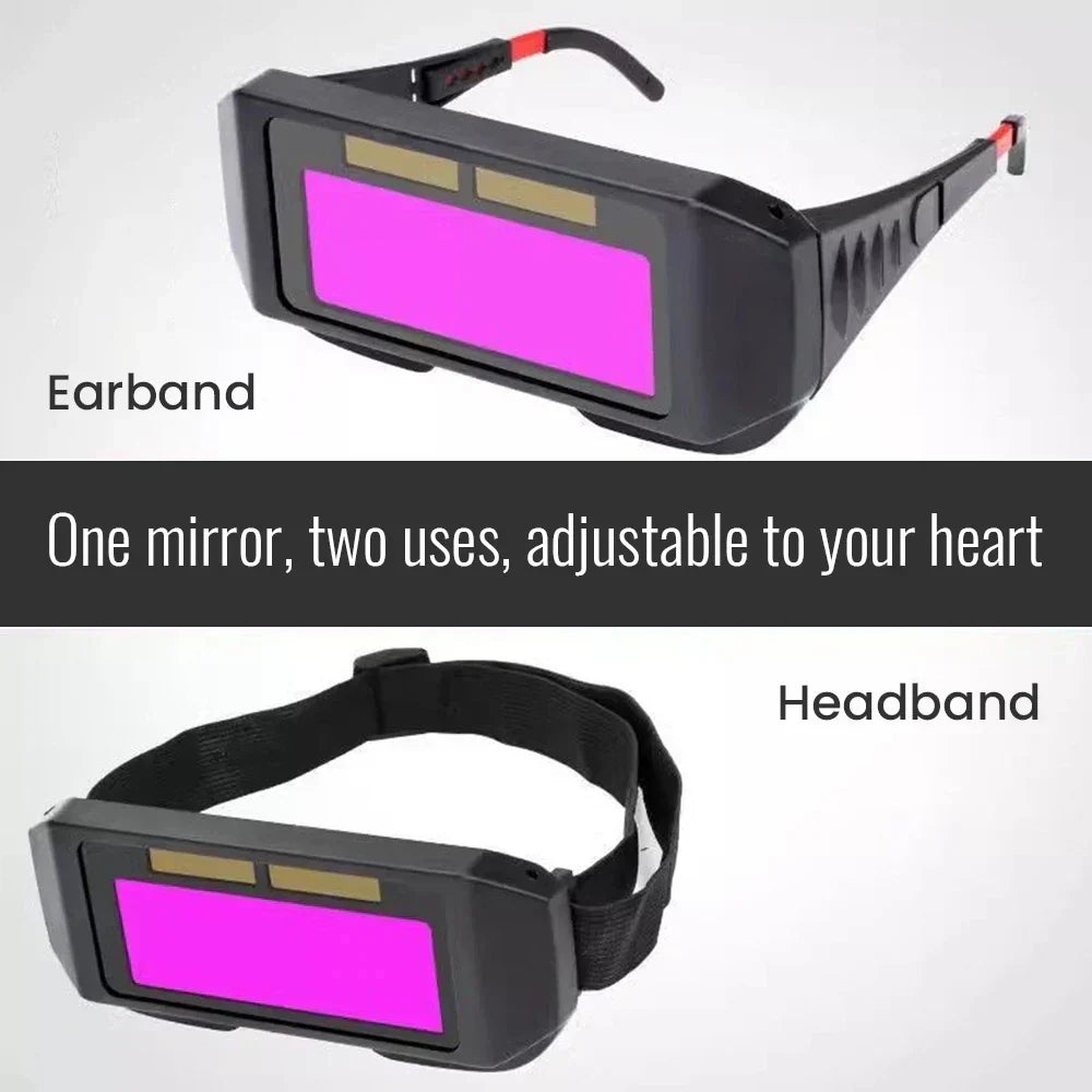 | Solar-powered welding goggles