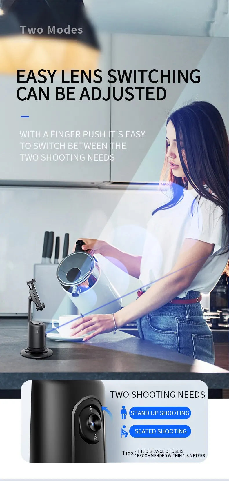 | Smart Gesichtserkennung Auto Tracking Telefonhalter