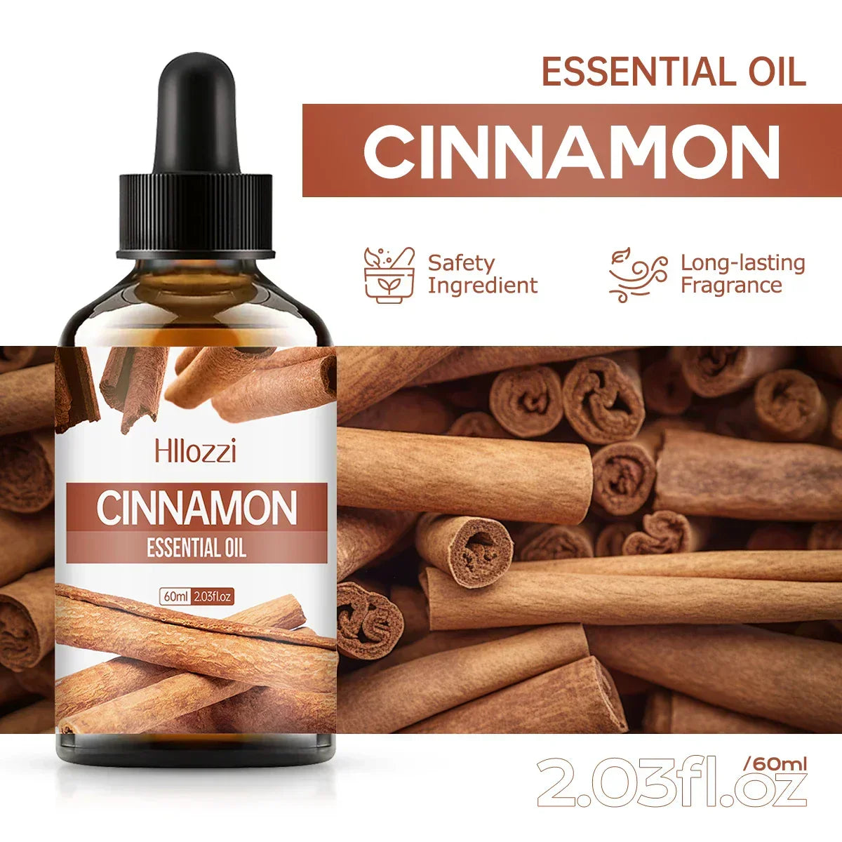 Zimt ätherisches Öl, 100% rein, Aromatherapie, Diffuser & Massage