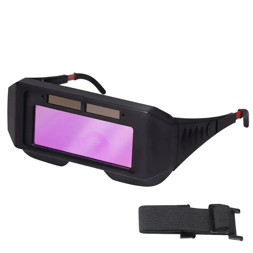| Solar-powered welding goggles