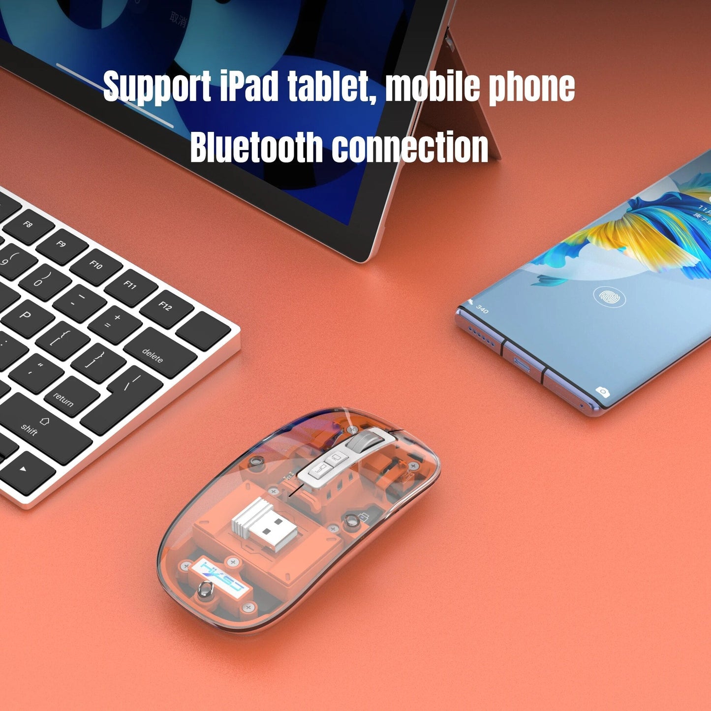 | Transparente kabellose Bluetooth-Maus