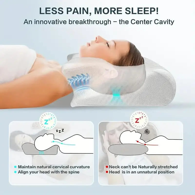 | Zervikale orthopädische Memory-Schaum-Nackenstützkissen