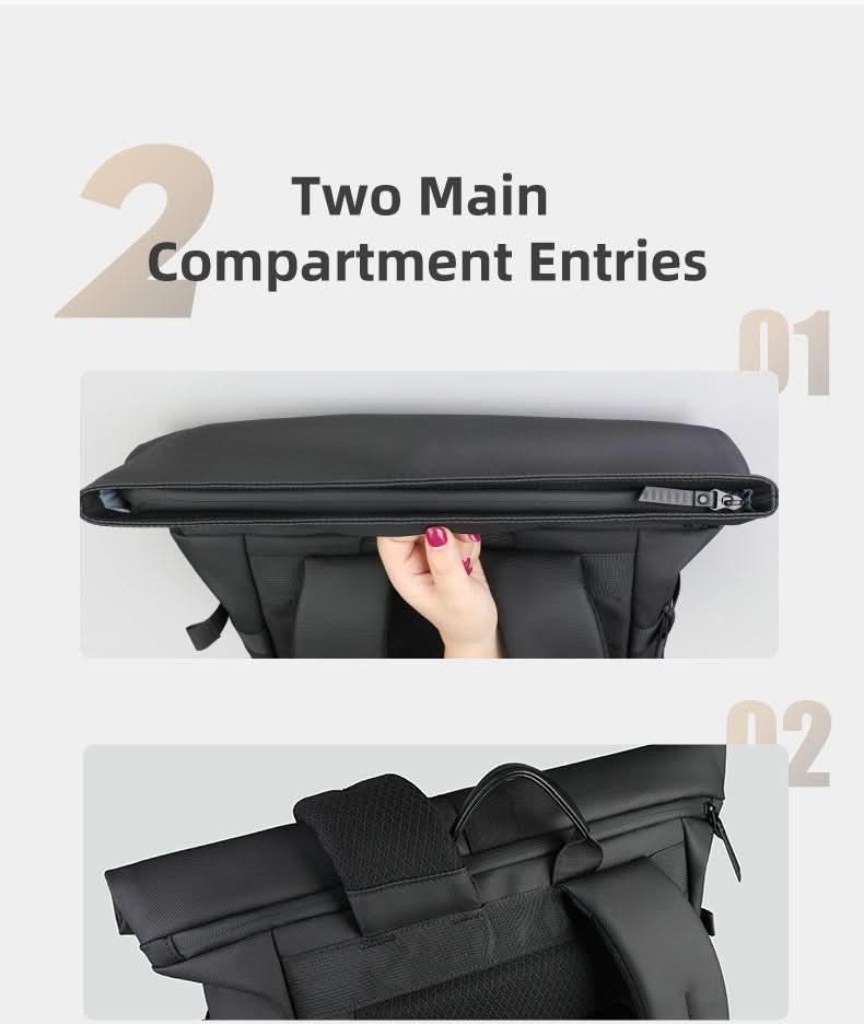 | Erweiterbarer Outdoor-Rucksack mit großem Volumen & Laptopfach