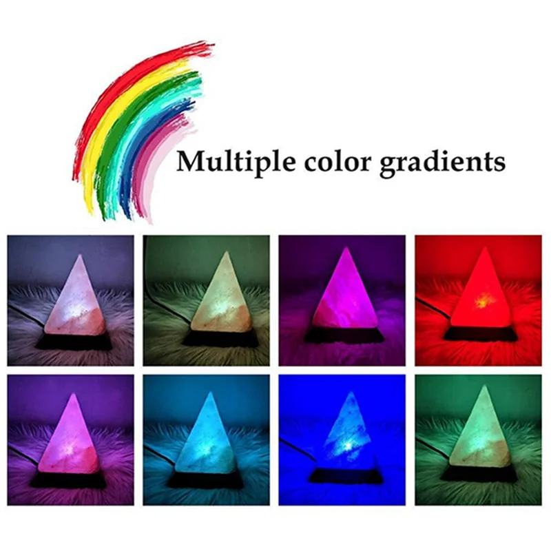 Himalaya Kristallsalzlampe USB LED Pyramide, Luftreiniger & Stimmung