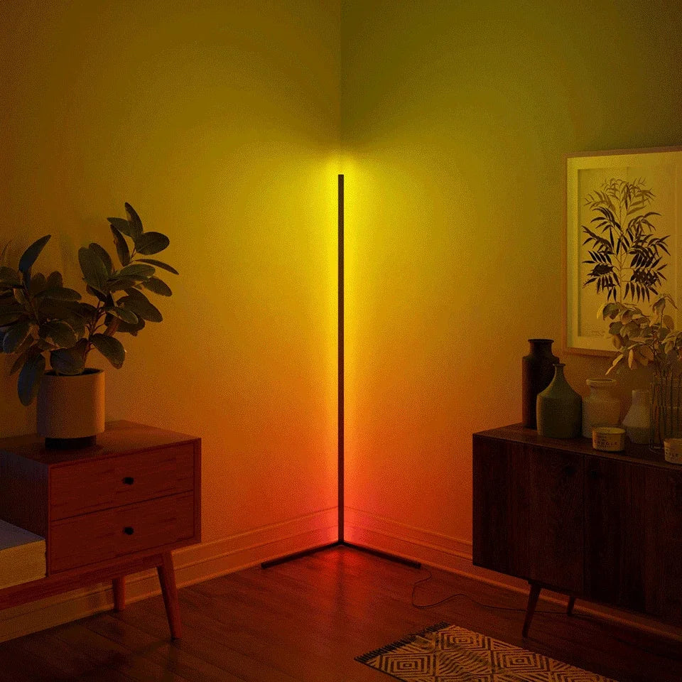 | Smart RGB Traumfarbe Stehlampe – Musik-Synchronisations-LED-Stimmungslicht mit 16 Millionen Farben, APP & Fernsteuerung, moderne Stehleuchte