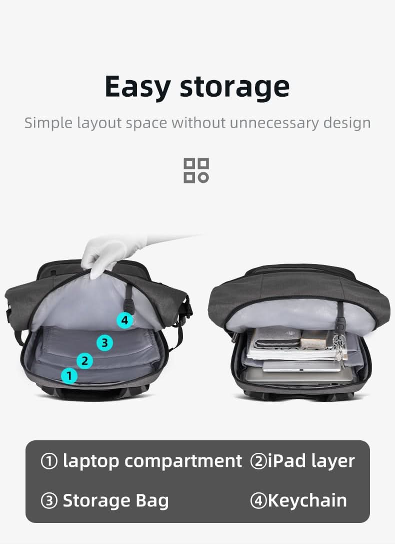 | Multifunktionaler Rucksack für draußen mit USB-Anschluss