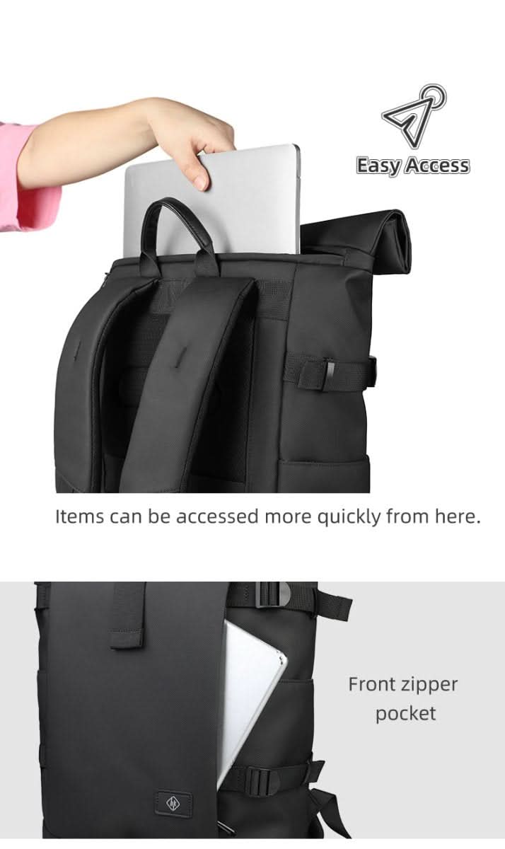 | Erweiterbarer Outdoor-Rucksack mit großem Volumen & Laptopfach