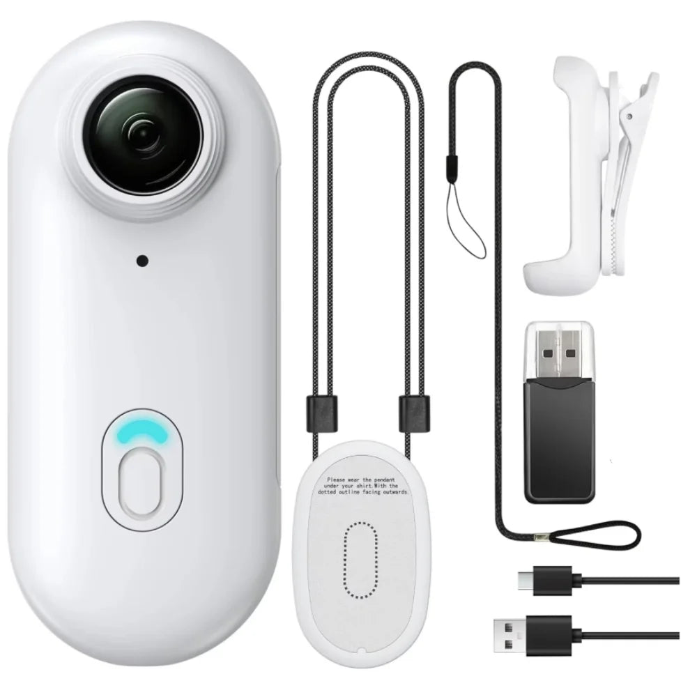 4K Mini WiFi Action Kamera, tragbar, wasserdicht, Magnetclip, 360° Mount