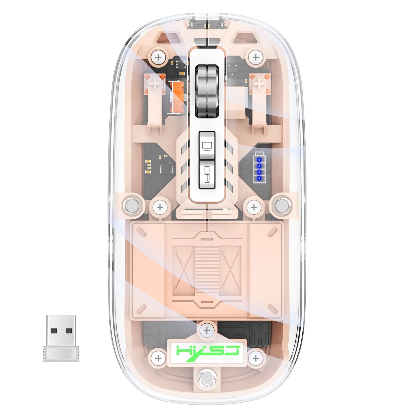 | Transparente kabellose Bluetooth-Maus