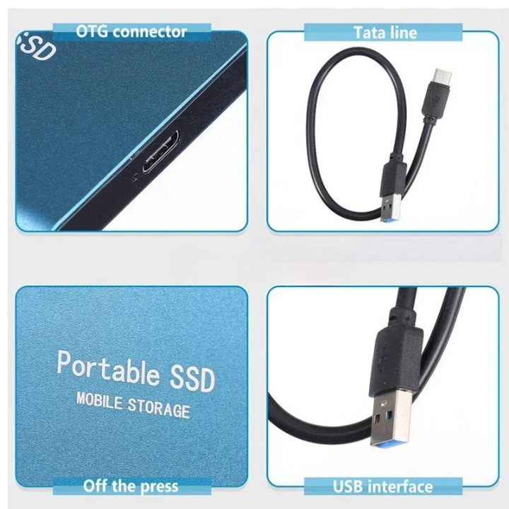 Tragbare SSD, kompakt, High-Speed Speicher für PC & Laptop