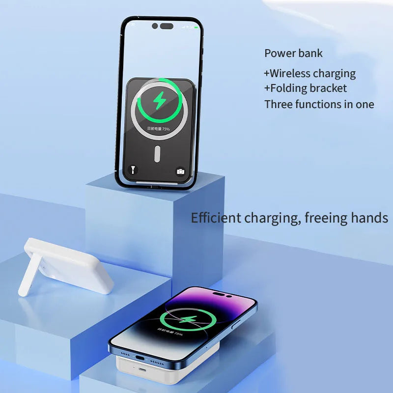 | Magnetische drahtlose Powerbank mit Kickstand