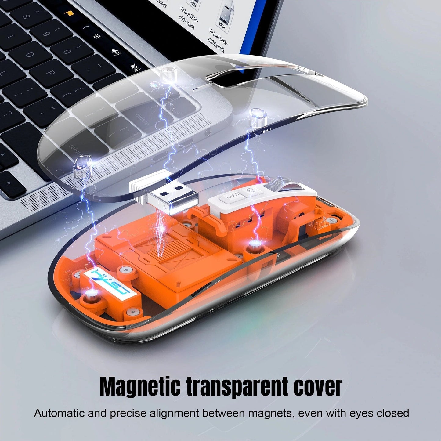 | Transparente kabellose Bluetooth-Maus