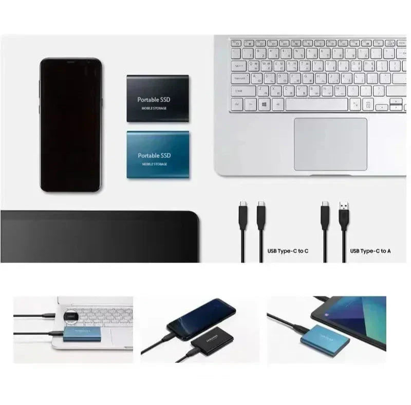 Tragbare SSD, kompakt, High-Speed Speicher für PC & Laptop