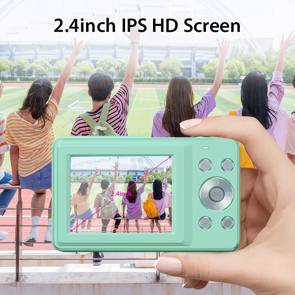 | Hochauflösende Digitalkamera für Kinder - 1080P HD, 44MP mit 16-fachem Zoom
