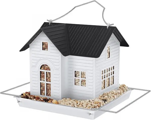 | Solar-Vogelhaus mit LED – Leuchtende Gartenlaterne & Futterstation in einem!