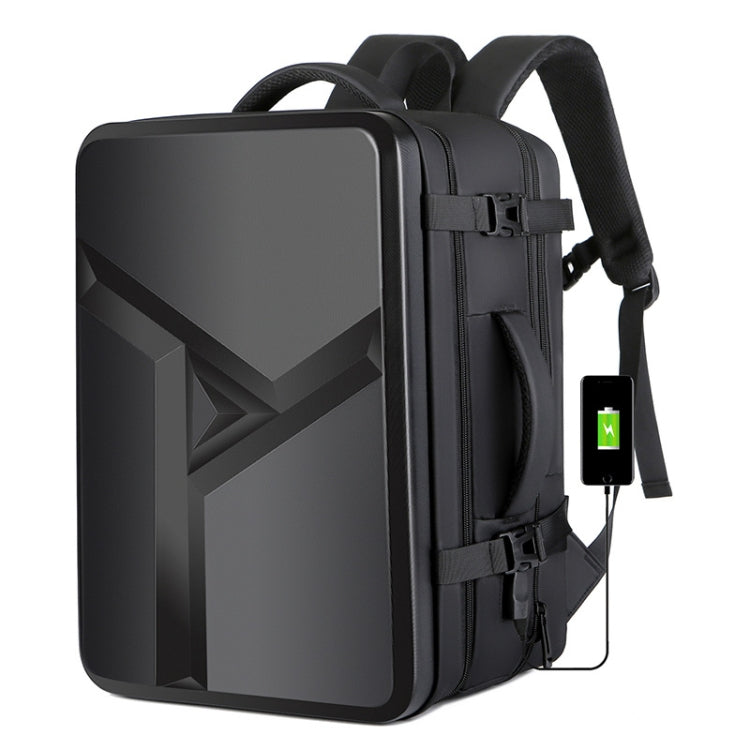 | Großraummäßiger wasserdichter erweiterbarer Hartschalen-Rucksack mit USB-Ladeanschluss (161 Schwarz)
