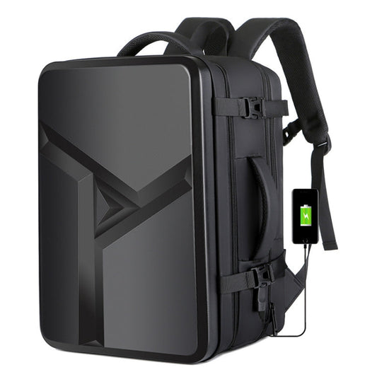 | Großraummäßiger wasserdichter erweiterbarer Hartschalen-Rucksack mit USB-Ladeanschluss (161 Schwarz)