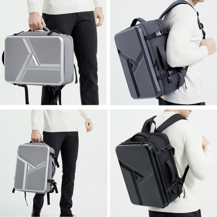 | Großraummäßiger wasserdichter erweiterbarer Hartschalen-Rucksack mit USB-Ladeanschluss (161 Schwarz)