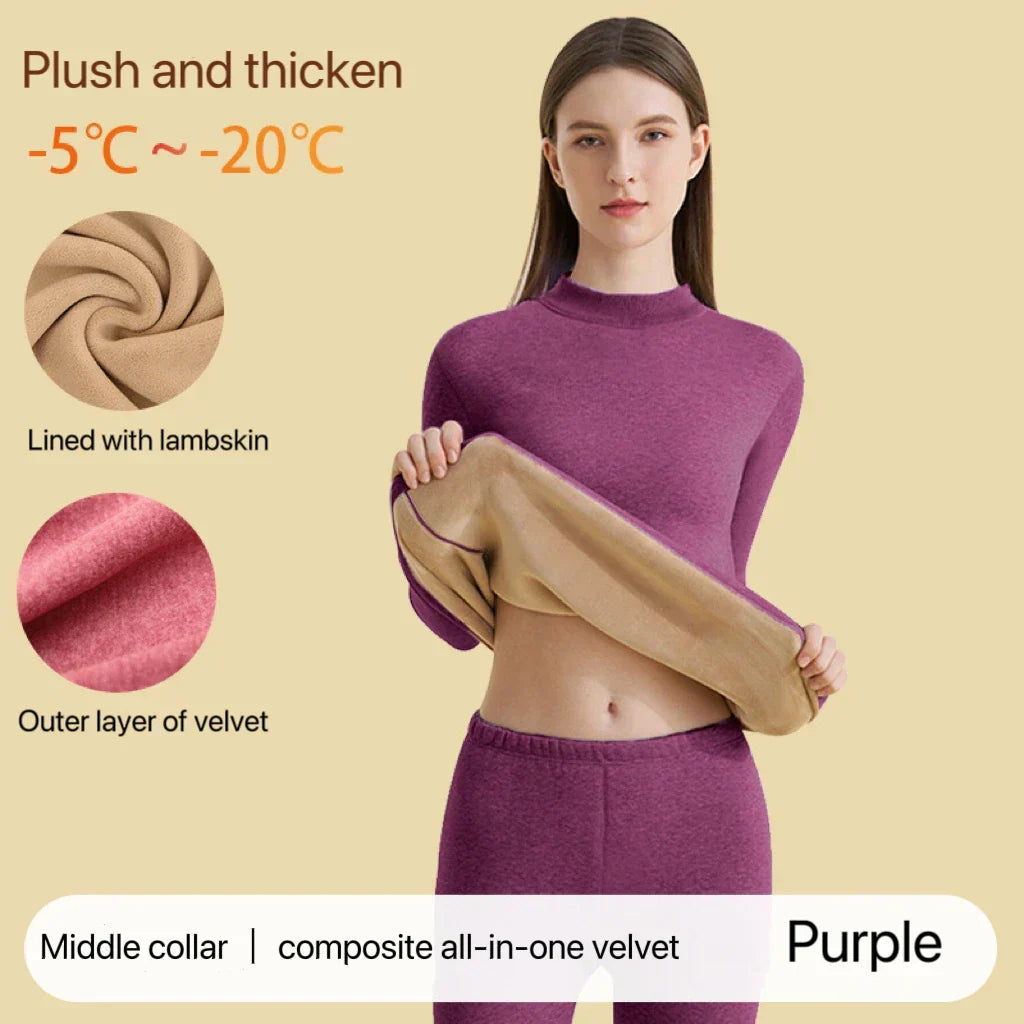 HeatLoom – Damen Thermounterwäsche Set nahtlos & extra dick für Winter