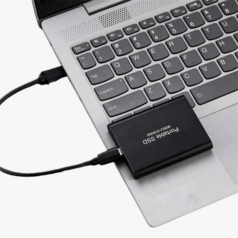 Externe SSD Festplatte – Aluminium-Gehäuse, Tragbarer Speicher