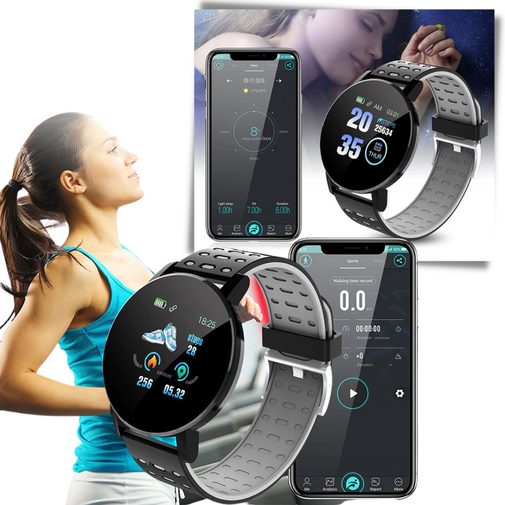 Smartwatch wasserdicht, Fitness Tracker, Aktivitätsüberwachung