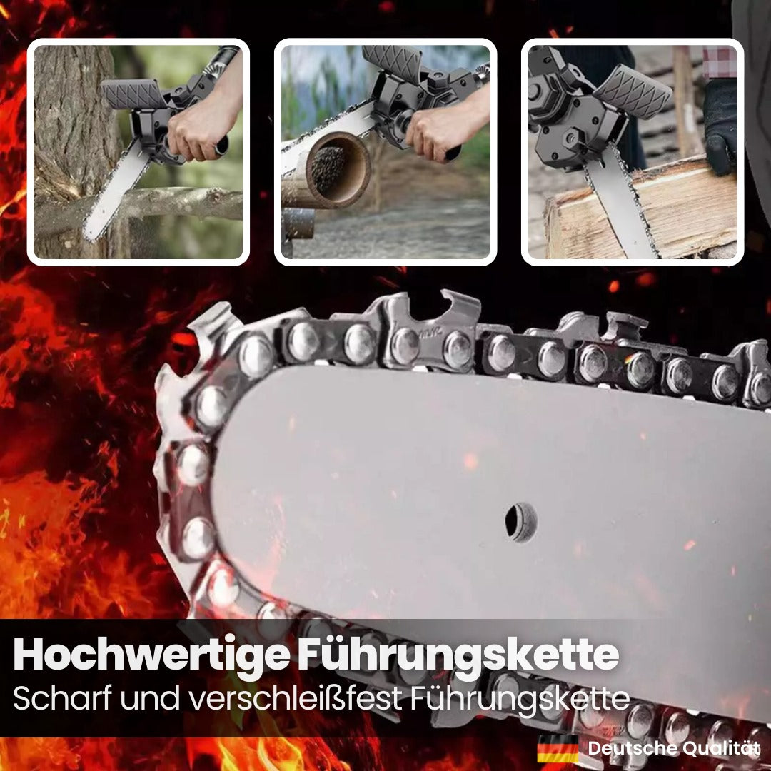 PowerMax Säge - elektrischer Kettensägenaufsatz für Bohrmaschinen - das Original