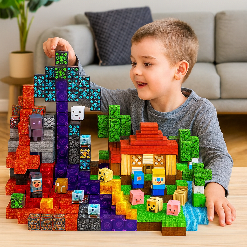 Magnetische Bausteine Set, Lernspielzeug für Kinder