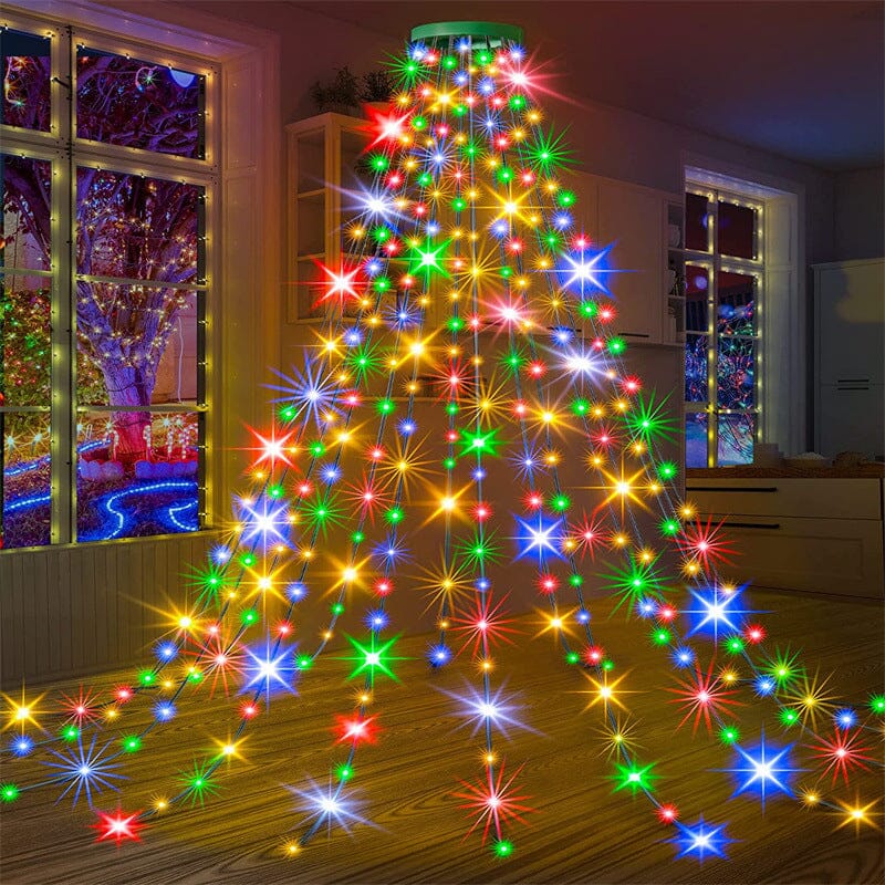 | Weihnachtsbaum Wasserfalllichter mit Ring