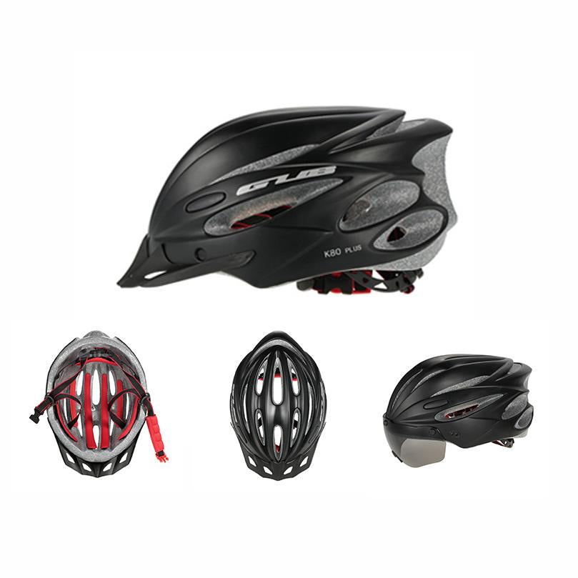 | Fahrradhelm mit Goggles