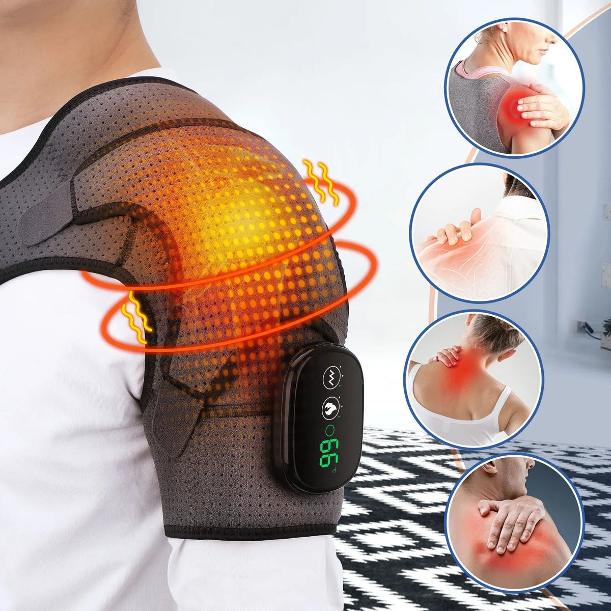 | Schultermassagegerät mit Wärme- und Vibrationsmassage