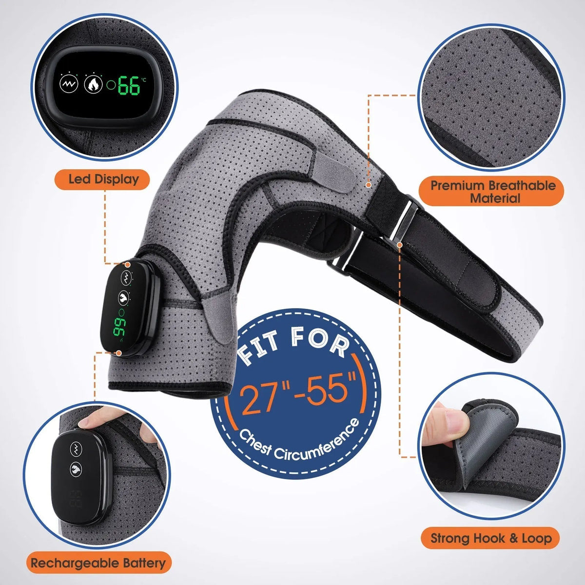 | Schultermassagegerät mit Wärme- und Vibrationsmassage