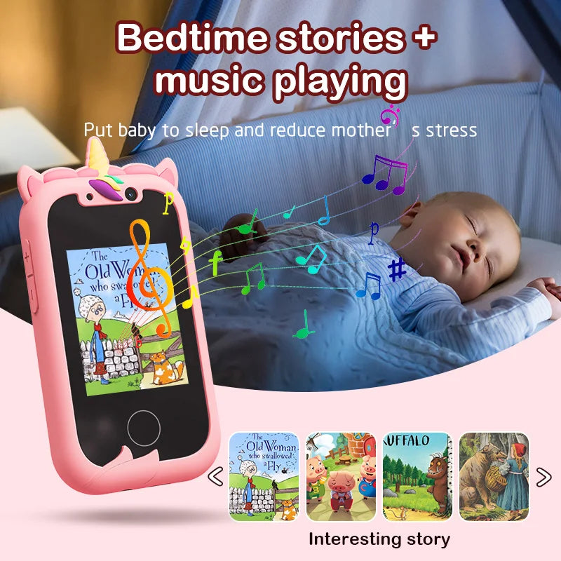 | Kinder Spieltelefon mit Dualkameras und Bildungsfunktionen