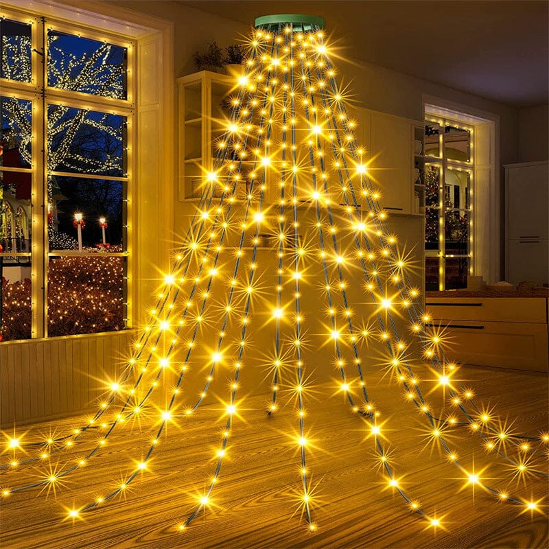 | Weihnachtsbaum Wasserfalllichter mit Ring