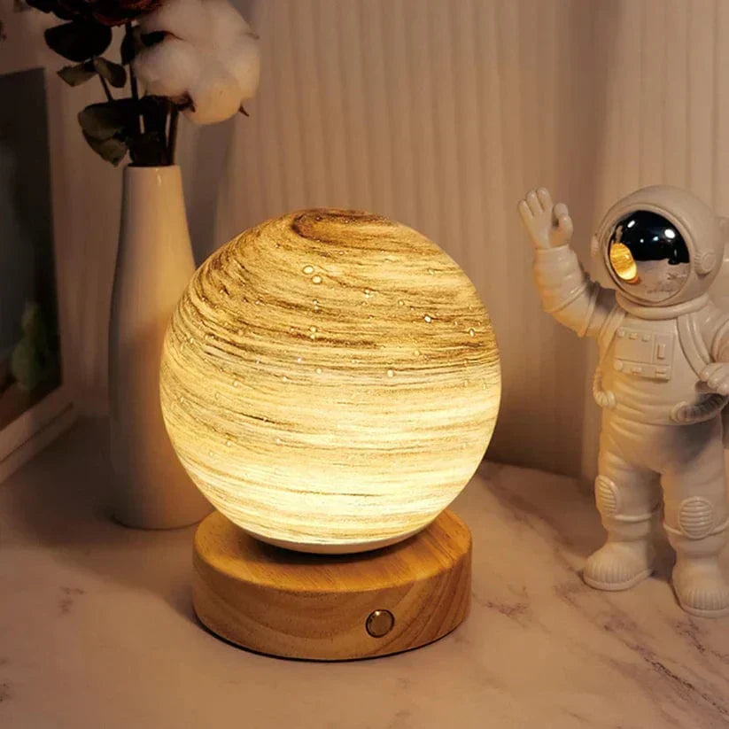 LunaGlow - Kunstvolle dimmbare USB-Mondlampe