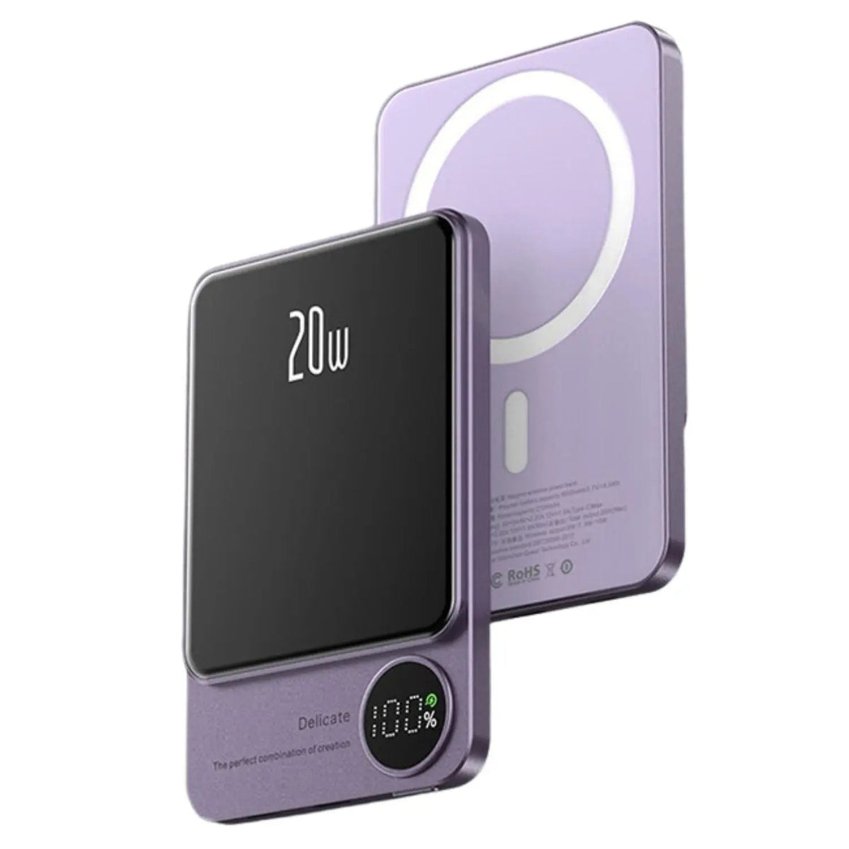 Powerbank Slim, kabelloses Magnet-Ladegerät, tragbar