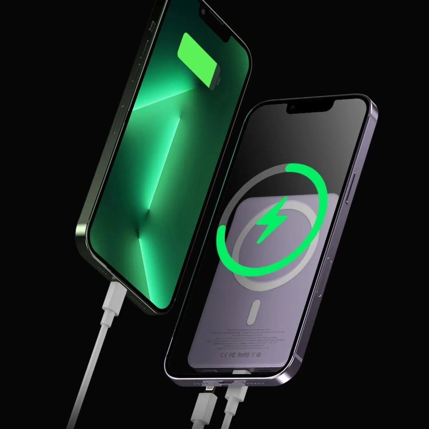 Powerbank Slim, kabelloses Magnet-Ladegerät, tragbar