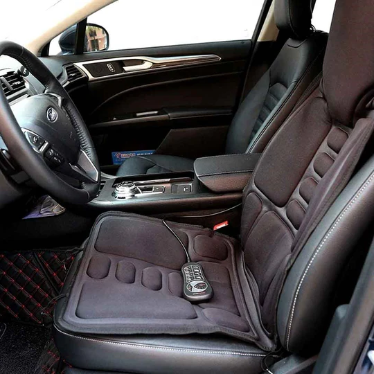 | 8 Modi Massagestuhlauflage mit beheiztem Rücken-Nacken-Kissen für Auto & Zuhause