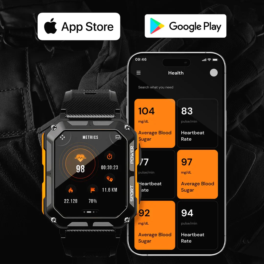 AirForce Health K-52 – robuste Outdoor-Smartwatch mit Fitness-Tracking