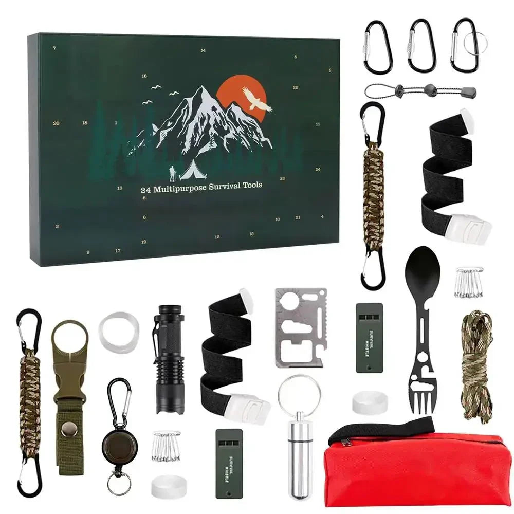 | SURVIVAL ADVENT CALENDAR – Men's Outdoor Kit with 24 Essential Tools 2025
