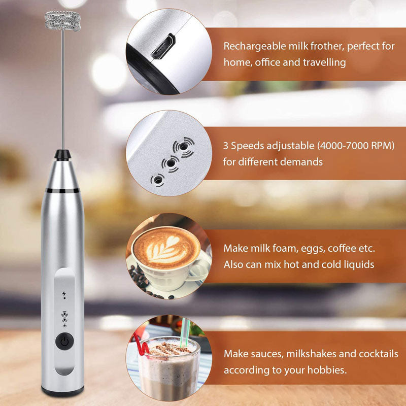 | Kabellose Milchaufschäumer Elektrischer Handmixer Mit USB